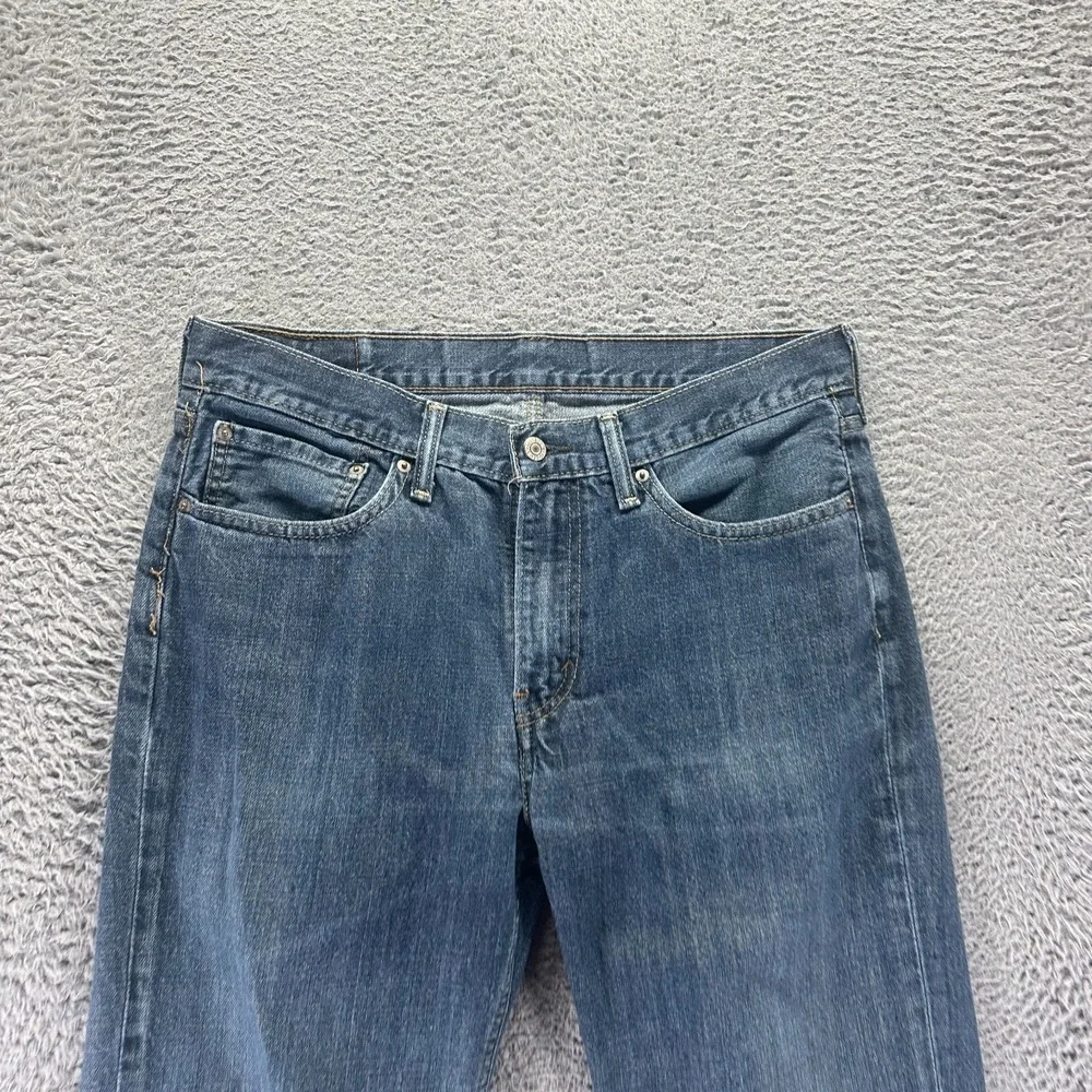 Levi's 514 Jeans Mens 34x34 Blue Cotton Denim Straight Leg Workwear Travel Faded